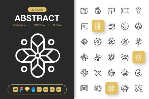 Abstract Icons: A Versatile Graphic Asset for Modern Design