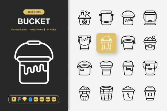Bucket Icons: A Versatile Graphic Design Asset for Local Businesses