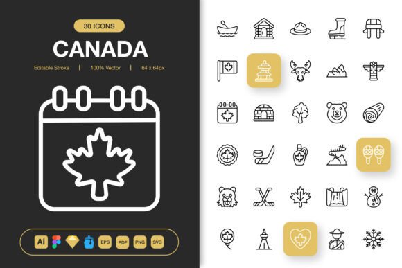 Canada Icons Graphics for Handmade Creations