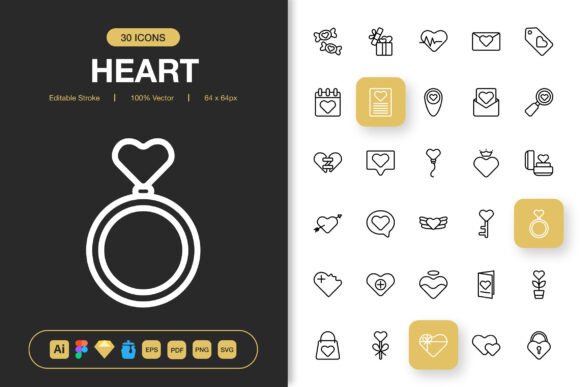Heart Icons: A Modern Graphic Design Asset for Content Publishers