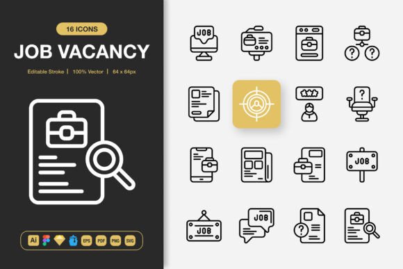 Job Vacancy Icons Review for Embroidery Projects