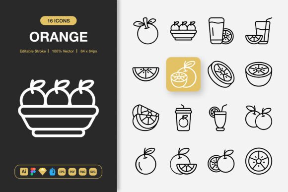 Orange Icons: A Graphic Design Asset for Local Business Branding