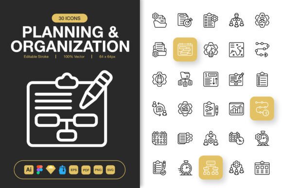 Planning and Organizing Icons for Modern Design Projects