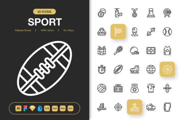 Sport and Olympic Icons Graphics for Digital Sellers