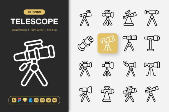Telescope Icons Review for Embroidery Projects