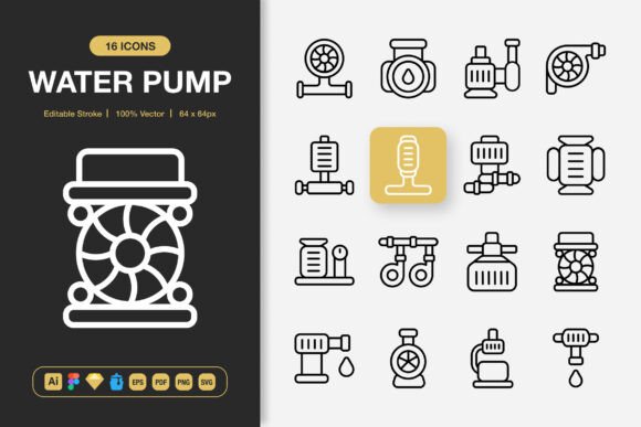 Water Pump Icons Review for Embroidery Projects